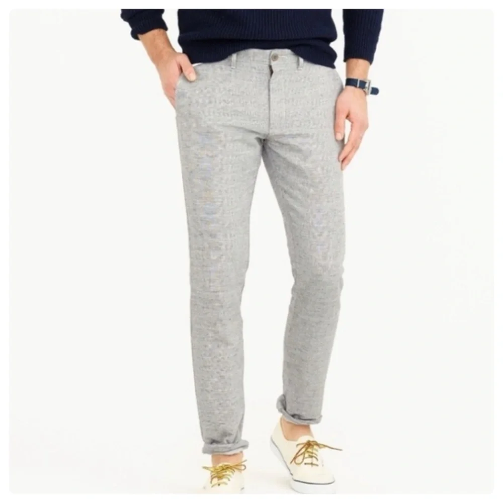 J. Crew 484 Slim-fit chino pant in stretch slub cotton blend 34x34 - Picture 6 of 12